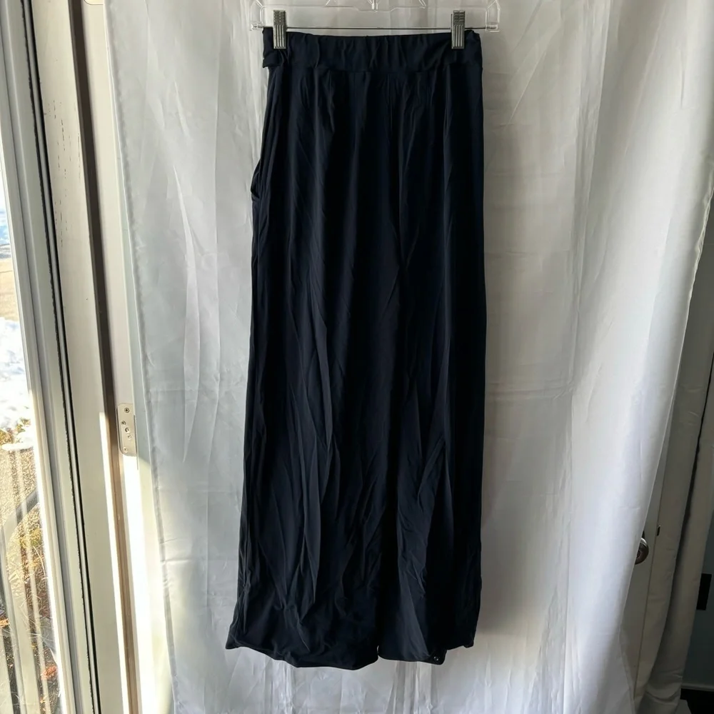 ADAY Snap It Up Wide Leg Pants Navy Blue size XS‎